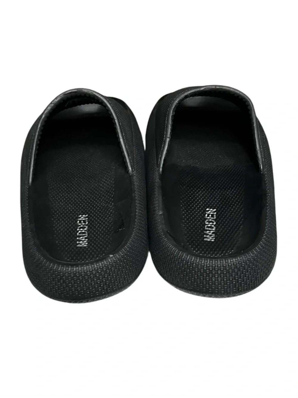 🌻NEW Madden Mjett Slide Sandals Black Textured Cushioned Comfort Slides Men's 9